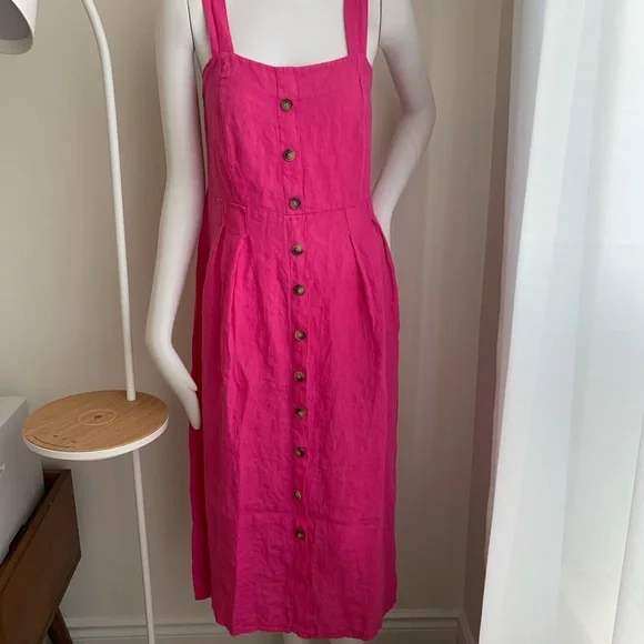 Pink Linen Dress - Picture 7 of 7